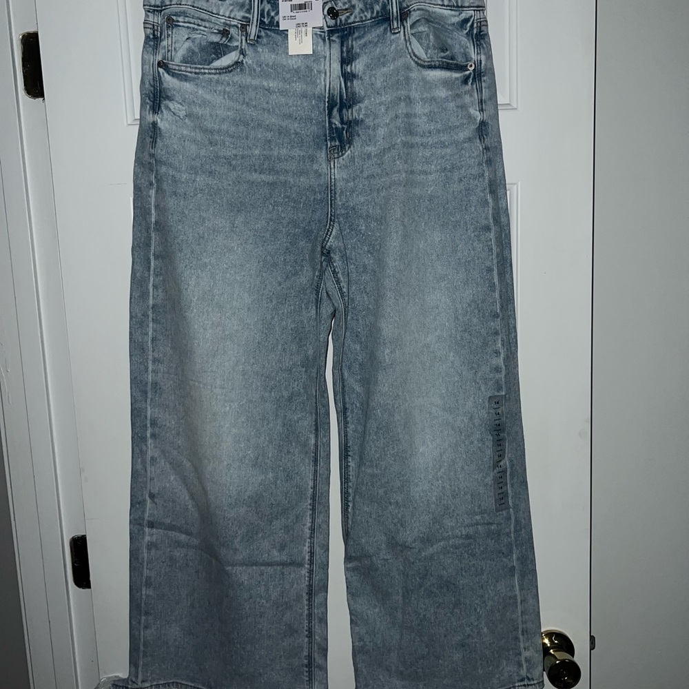 American Eagle Outfitters Blue Flare Wide Leg Jeans